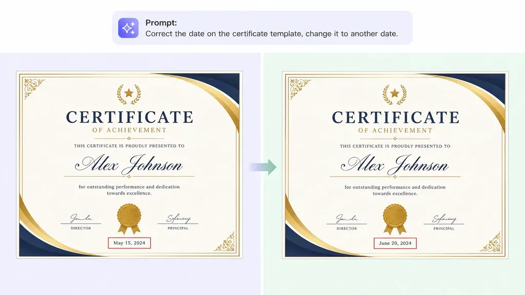 证书文字更正